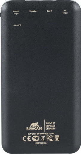 Rivacase Rivapower VA2110 10000mAh with 2 USB-A Ports Black view 3