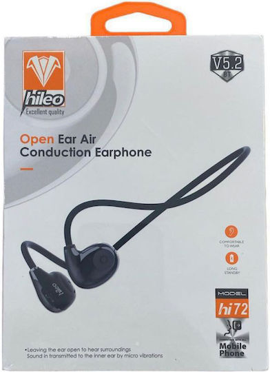 Hileo hi72 Bone Conduction Bluetooth Handsfree Earphones with Sweat Resistance Black vue 2