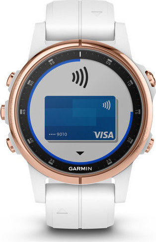 Garmin Fenix 5S Plus Stainless Steel 42mm Waterproof Smartwatch with Heart Rate Monitor (White/Rose Gold) view 4