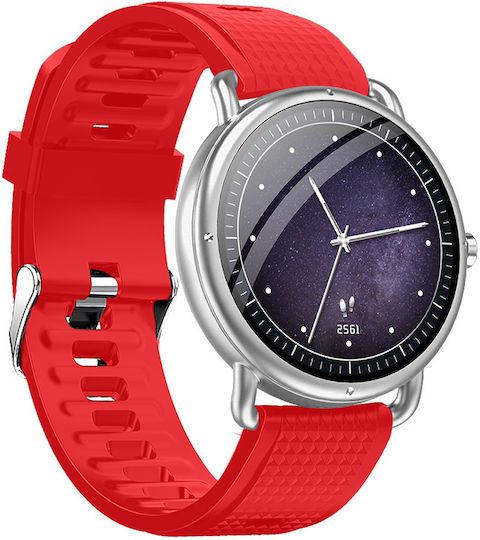 DAS.4 SG65 Smartwatch with Heart Rate Monitor (Black/Red) view 1