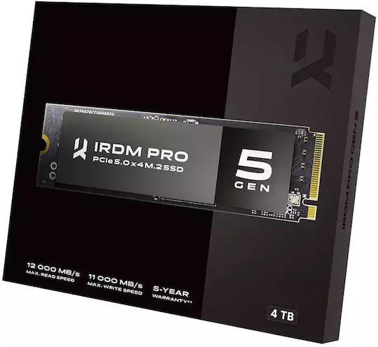 GoodRAM IRDM Pro SSD 4TB M.2 Type With PCI Express 5.0 Connection And IRP-SSDPR-P54S-4K0-80 Heatsink vista 4