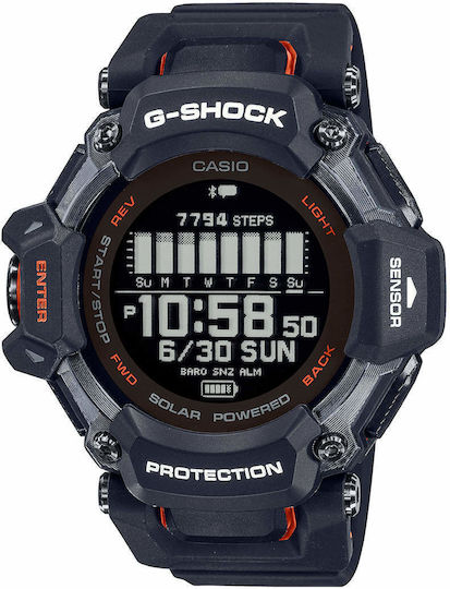 Casio Digital Automatic Watch with Rubber Strap Black view 1