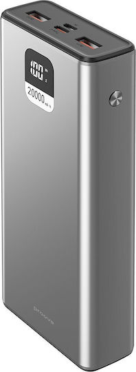 Proove Guardian Power Bank 20000mAh 22.5W with 2 USB-A Ports and USB-C Port Gray