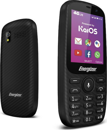 Energizer Energy E241S Dual SIM (4GB) Mobile with Buttons Black view 4