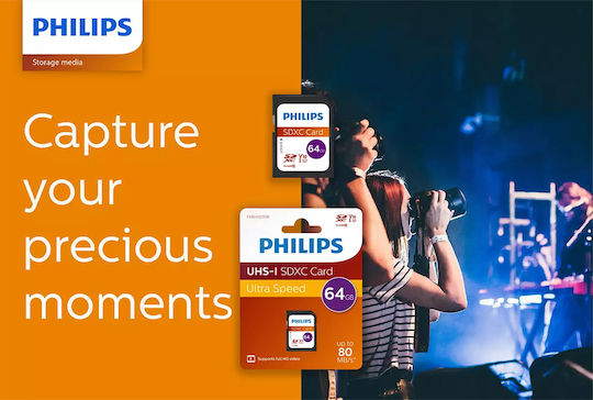 Philips SDXC 64GB U1 UHS-I 80MB/s with Adapter view 4