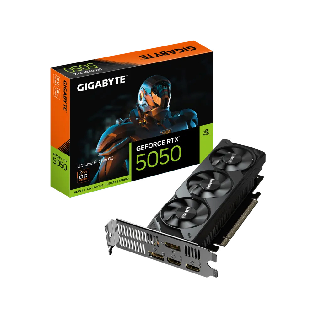 Gigabyte GeForce RTX 5050 8GB GDDR6 OC Low Profile Graphics Card GV-N5050OC-8GL