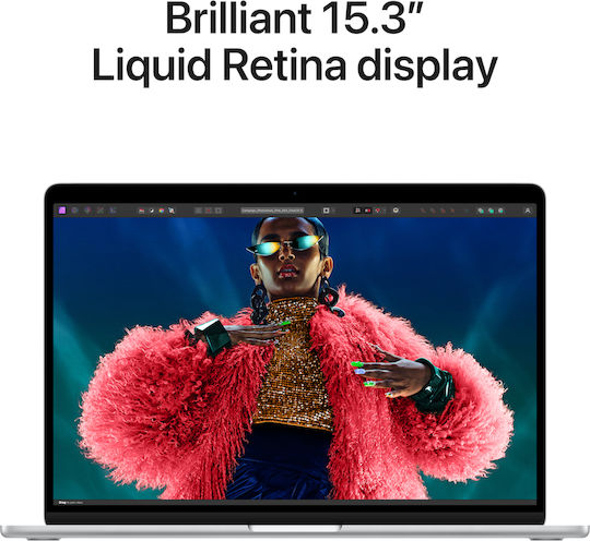 Apple MacBook Air 15" (2024) 15.3" Retina Display (M3-8-core/8GB/512GB SSD) Silver (UK Keyboard) vue 5