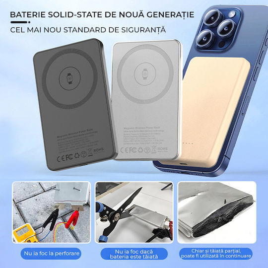 Voltres MagSafe Power Bank 5000mAh 15W with USB-C Port Gold view 5