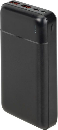 Rivacase VA2102 Power Bank 20000mAh 22.5W with 2 USB-A Ports and USB-C Port Power Delivery Black view 4