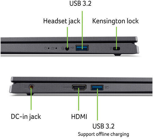 Acer Aspire 5 A515-58P 15.6" FHD (i7-1355U/16GB/1TB SSD/W11 Home) Steel Grey (US Keyboard) view 5