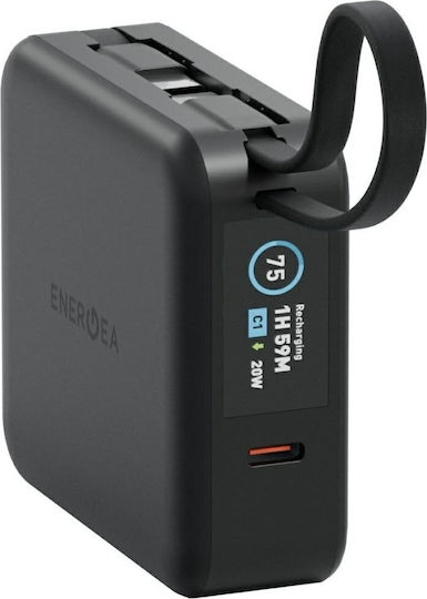 Energea Magpac Mini Plus MagSafe Power Bank 10000mAh 20W with USB-C Port Black view 1