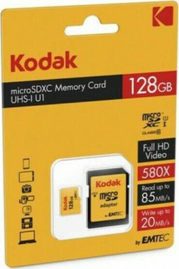 Kodak Premium Performance microSDHC 128GB U1 V10 A1 UHS-I With Adapter view 3