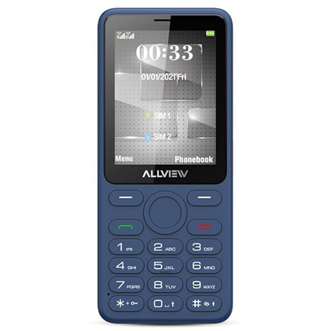 Allview M30 Luna Dual SIM Mobile with Buttons Blue view 2