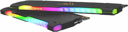 Patriot Viper Steel RGB DDR4 32GB RAM with 2x16GB Modules and Speed 3200 for Desktop PVSR432G320C6K