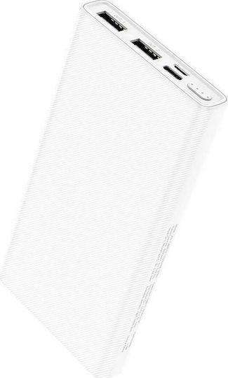 Hoco J55 Neoteric Power Bank 10000mAh with 2 USB-A Ports White view 1