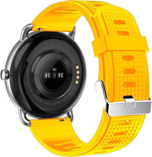 DAS.4 SG65 Smartwatch with Heart Rate Monitor (Black/Yellow) view 3