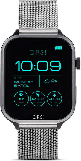 OPS! Objects CALL Max Amoled Smartwatch with Heart Rate Monitor (Black, Silver) view 1