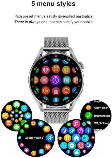 NO.1 DT3 Pro Smartwatch with Heart Rate Monitor (Black) view 6