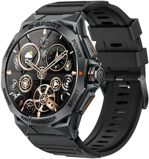 Microwear K62 Smartwatch with Heart Rate Monitor (Black)