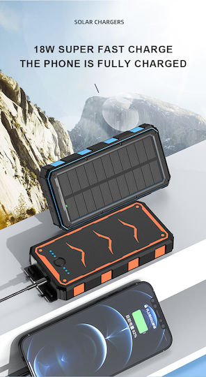 Solar Power Bank 20000mAh with 2 USB-A Ports and 2 USB-C Ports Black-Red Edition vue 3