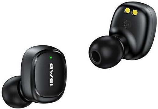 Awei T13 Pro In-ear Bluetooth Handsfree Earphones with Sweat Resistance and Charging Case Black vue 5