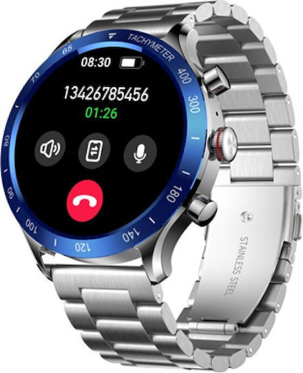 Riversong Motive 9 Max Smartwatch with Heart Rate Monitor (Silver) view 2