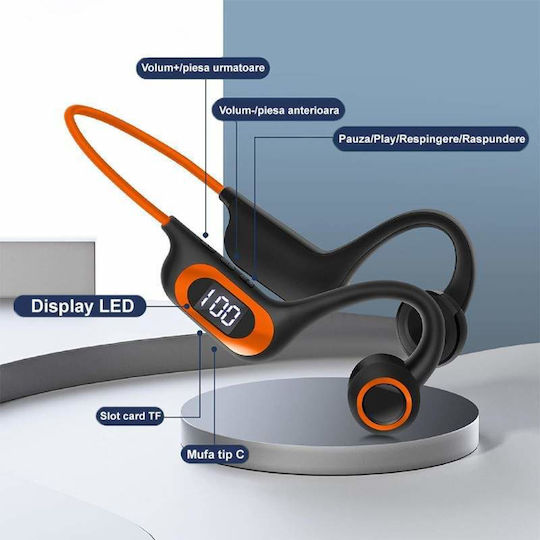 Bone Conduction Bluetooth Handsfree Earphones with Sweat Resistance MicroUSB Card Support 6D Surround view 4