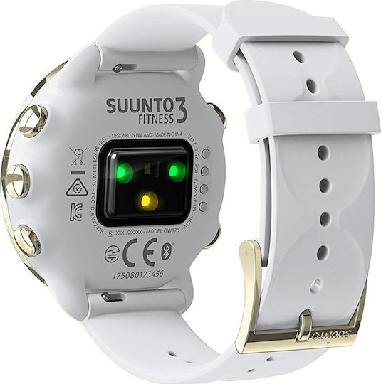 Suunto 3 Fitness Stainless Steel 43mm Waterproof Smartwatch with Heart Rate Monitor (White) view 6