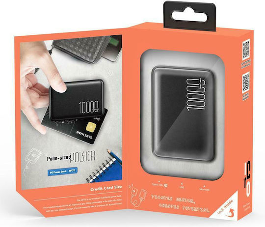 Silicon Power QP70 Power Bank 10000mAh 18W with USB-A Port and USB-C Port Power Delivery Black view 3
