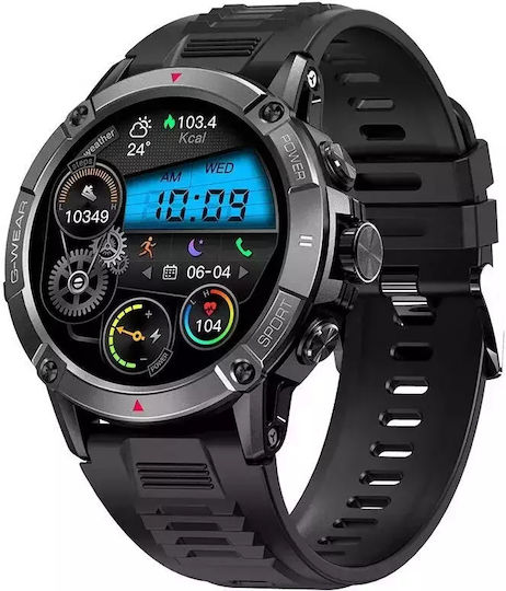 Nubi NX1 49mm Smartwatch with Heart Rate Monitor (Black)