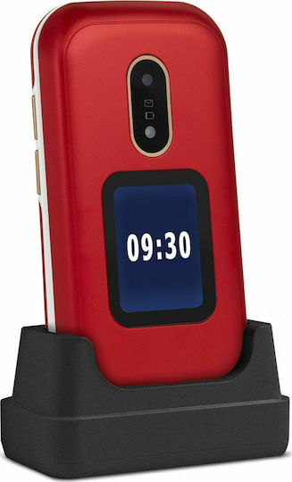 Doro 6060 Single SIM Mobile with Large Buttons Red view 5
