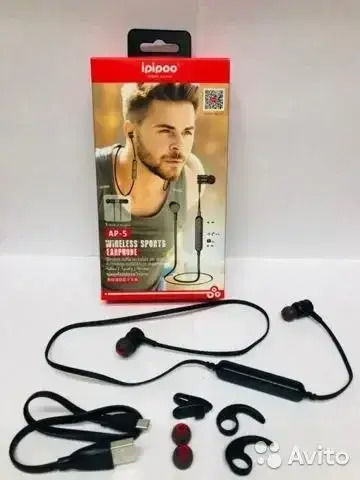 Ipipoo AP-5 In-ear Bluetooth Handsfree Earphones with Sweat Resistance Black view 5