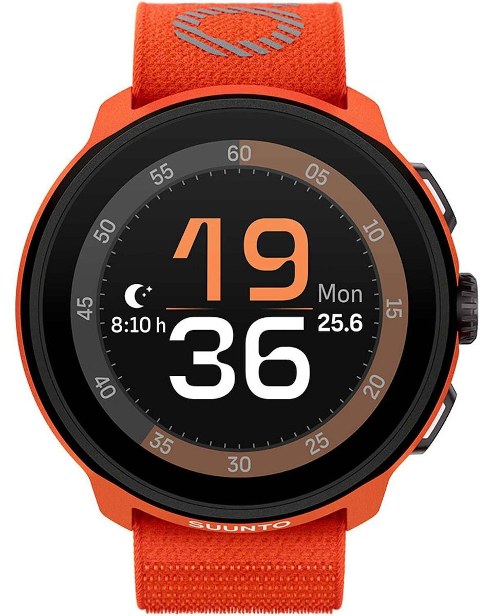 Suunto Run Stainless Steel 46mm Smartwatch with Heart Rate Monitor (Coral Orange) view 1