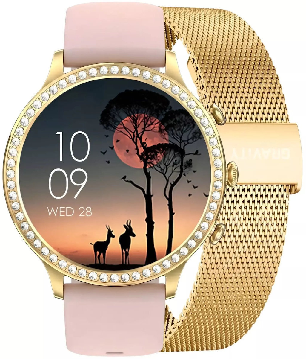 Smartwatch Gravity Gold Strap Bracelet Gt5-3