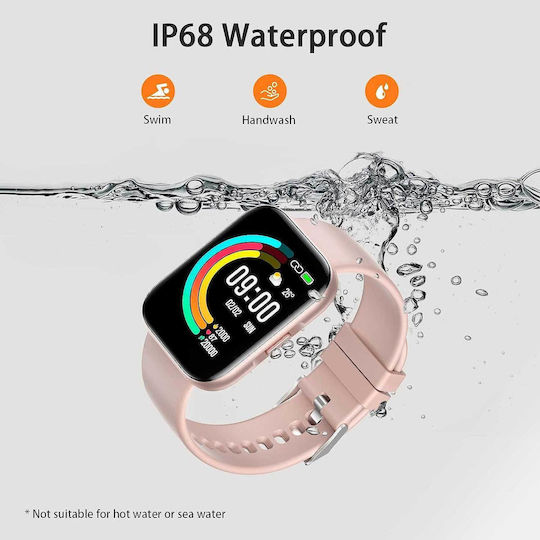 ANCwear ANC-207 Smartwatch with Heart Rate Monitor (Pink) view 5