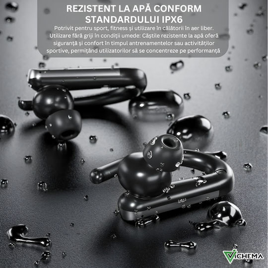 Vichema Aerofit Wireless Earbuds Hd Calls Ipx6 Waterproof Fast Charge Usb-c Touch Control Led Display Deep Bass Ios Android Black vista 4