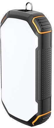 Optonica Solar Power Bank 20000mAh with USB-A Port and USB-C Port Black / Orange