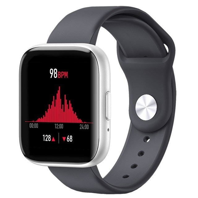 TrendFIT Aluminium Smartwatch with Heart Rate Monitor (Silver) view 7