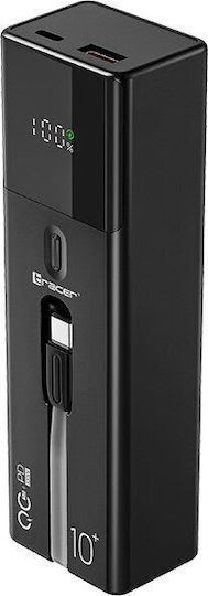 Tracer Power Bank 10000mAh 100W with USB-A Port and USB-C Port Black view 2