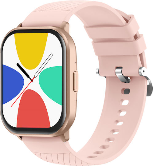 Idealstore Watch Gt3 Smartwatch Voice Assistant Call Receiving Making 100+ Sports Modes Hd Screen Full Touch Health Management Notification Viewing Gold Silicone