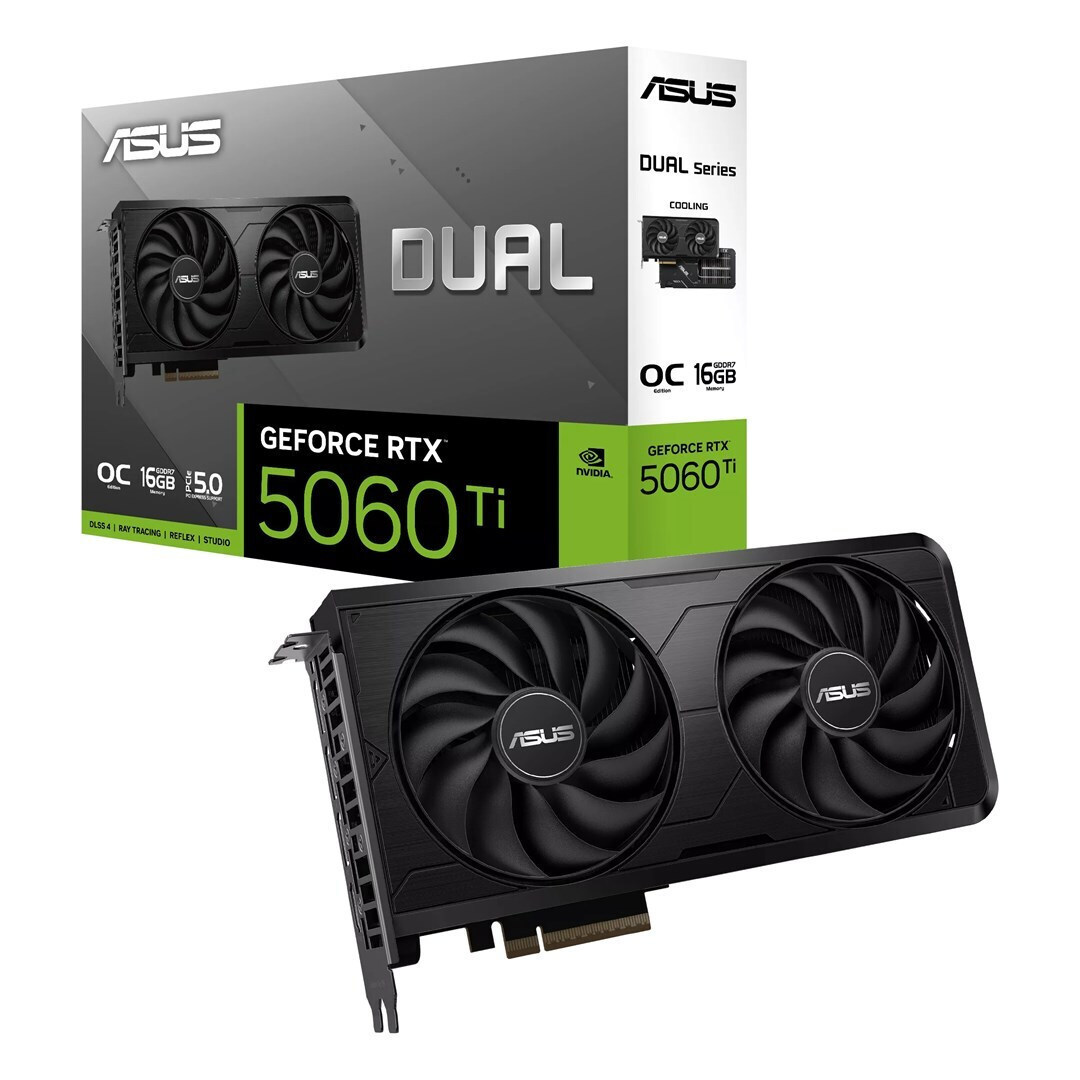 Asus GeForce RTX 5060 Ti 16GB GDDR7 EVO OC Graphics Card 90YV0NQ0-M0NB00 view 1