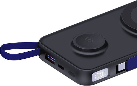 3MK PastelUp MagSafe Power Bank 10000mAh 22.5W with USB-A Port and USB-C Port Black view 4