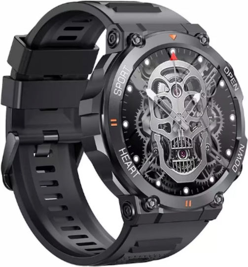 46mm Smartwatch with Heart Rate Monitor (Black) vue 6