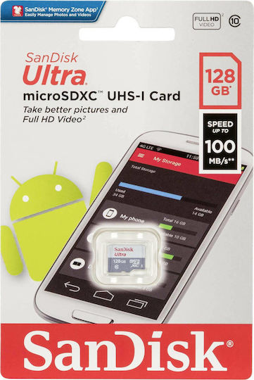 Sandisk Ultra microSDXC 128GB Class 10 U1 UHS-I view 3