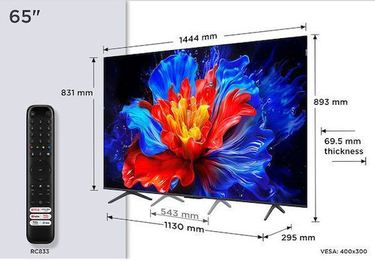 TCL Smart Television 65" 4K UHD QLED 65P8K HDR (2025) view 2