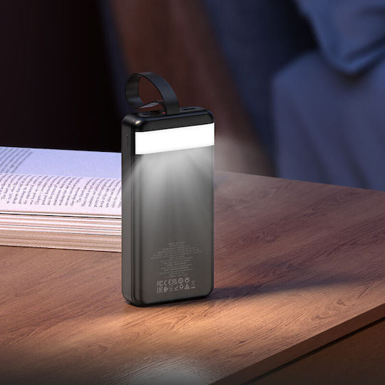 Hoco J123Β Power Bank 30000mAh 20W with 3 USB-A Ports and USB-C Port Quick Charge 2.0 / Quick Charge 3.0 Black view 3