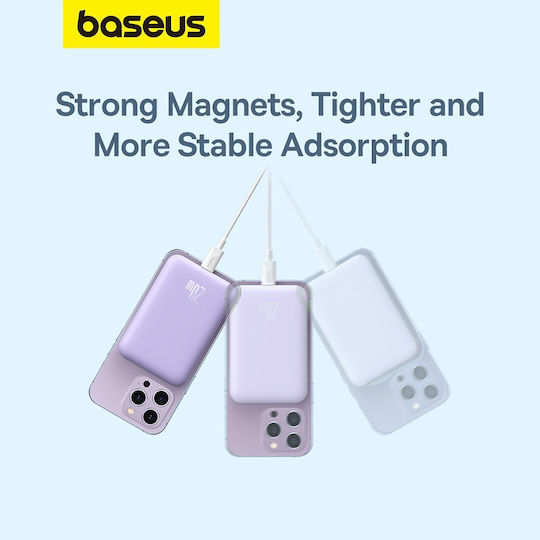 Baseus Mini Air MagSafe Power Bank 6000mAh 20W with USB-C Port Purple vue 6