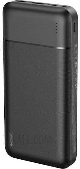 Remax RPP-166 Power Bank 20000mAh with 2 USB-A Ports Black