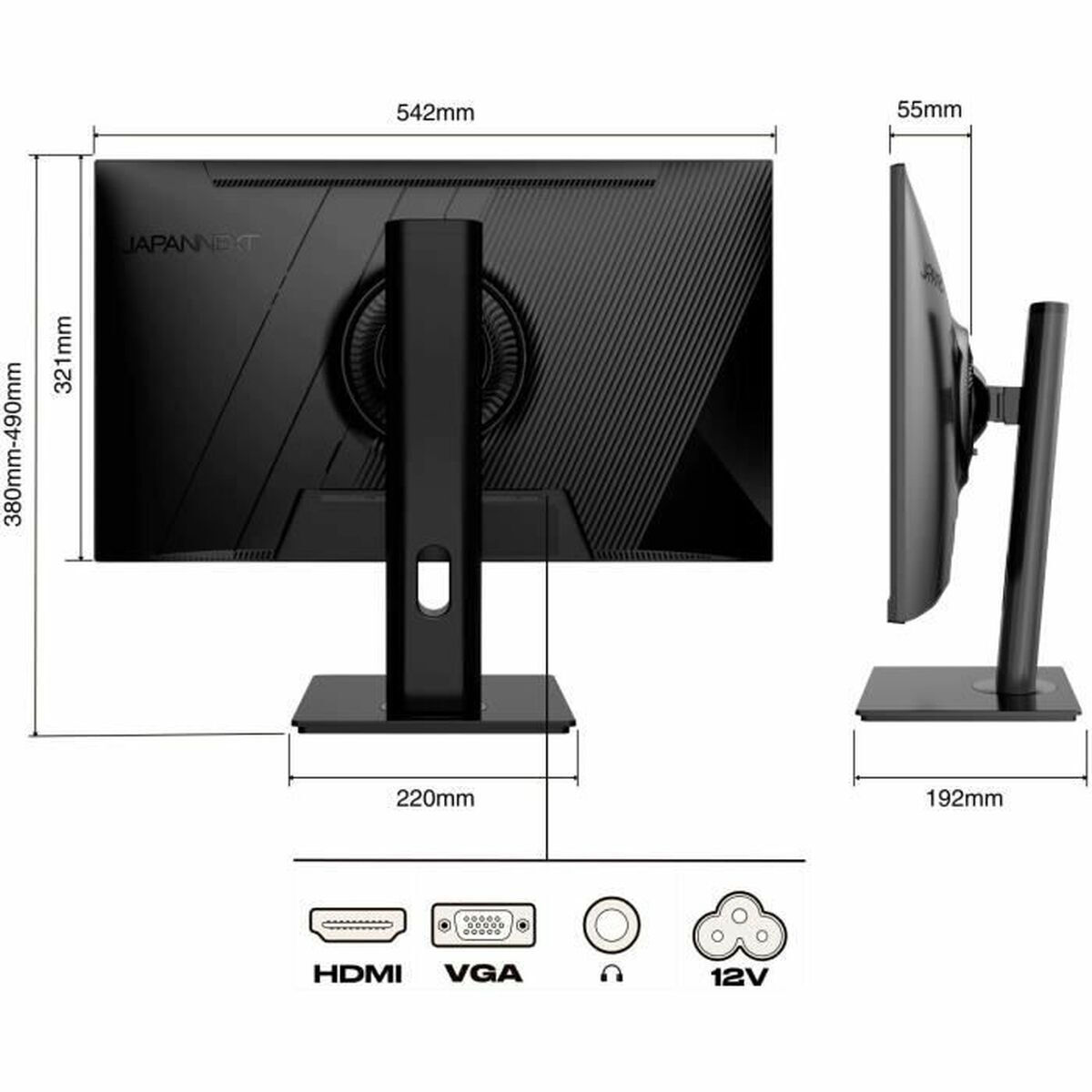 Japannext Monitor 23.8" FHD 1920x1080 vue 4
