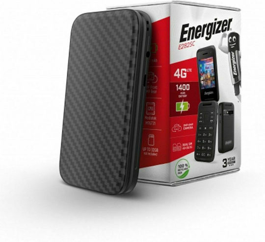 Energizer Energy E282SC Dual SIM (4GB) Mobile Phone with Buttons Black view 5